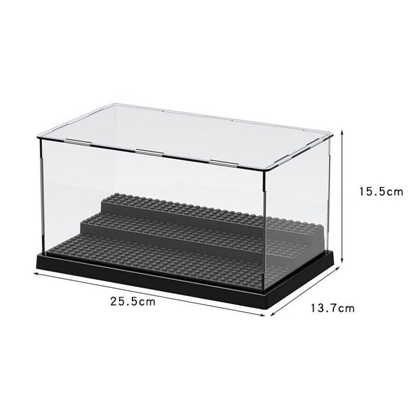 3 Steps Minifigures Display Case/Box Dustproof Acrylic Figures City Car