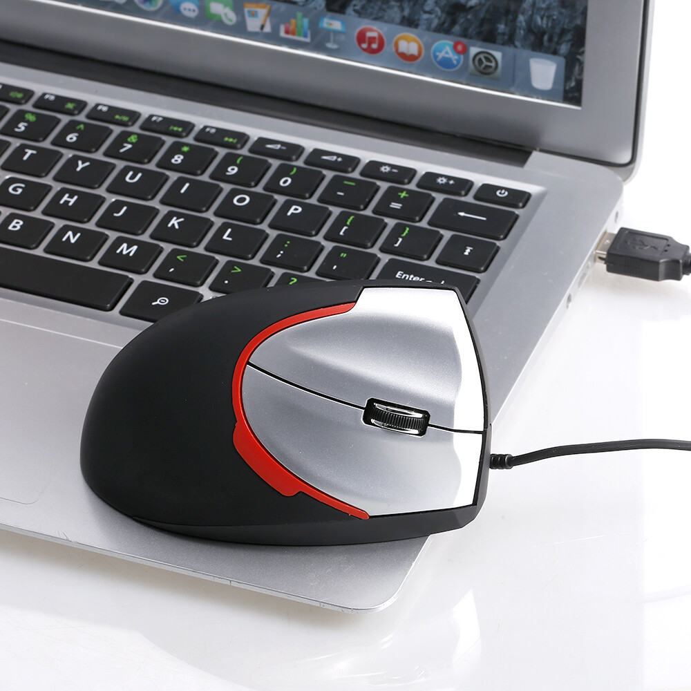 Chuột Có Dây Đứng AJAZZ, Chuột Văn Phòng Chơi Game 3 Phím Quang Công Thái Học Dành Cho PC /Laptop