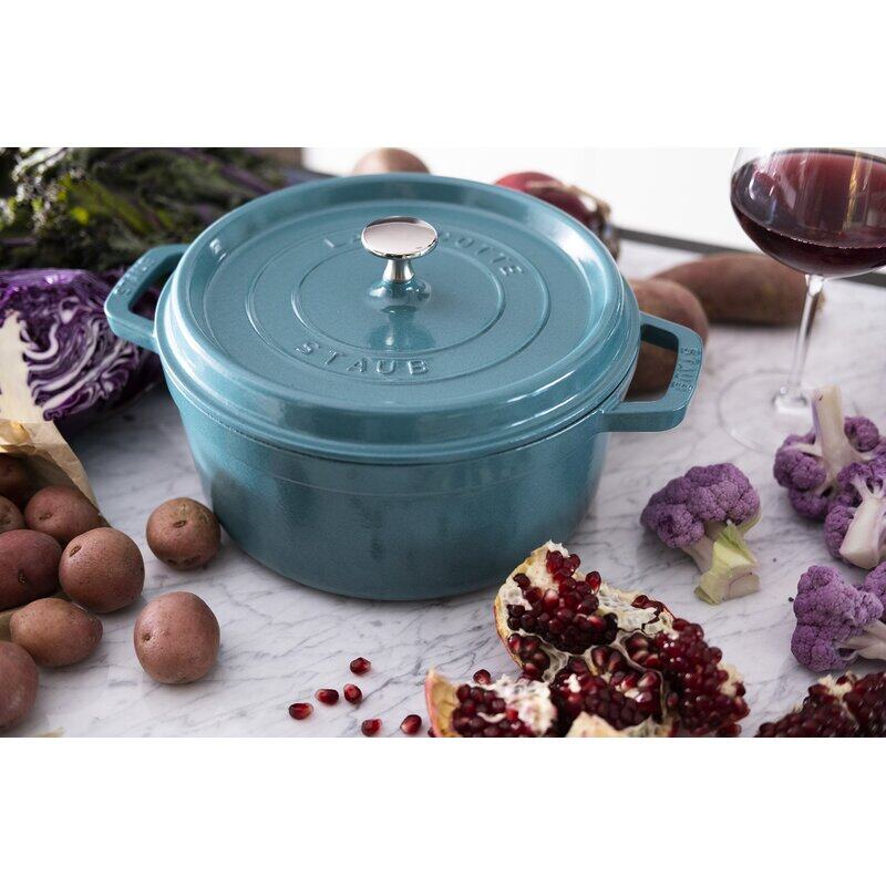 Ready Stock) Staub Cast Iron Round Dutch Oven Cocotte 4-quart (4 - Main Image