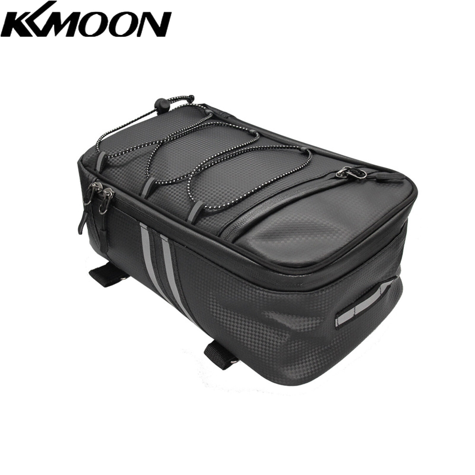 Bike Rack Rear Carrier Bag Trunk Bag PU Leather Waterproof 8L Large Capacity Storage Luggage Cycling Storage Bag Mountain Bike
