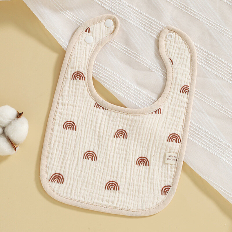 JOYNCLEON Pure cotton six-layer gauze U-shaped bib baby bib cotton bib