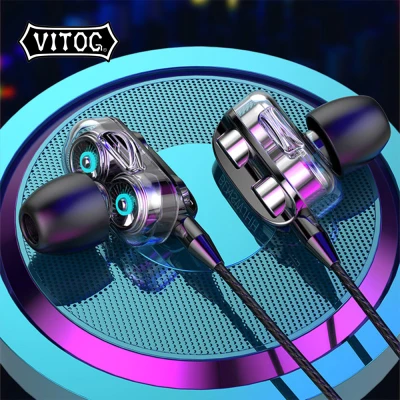VITOG Candy Color Wired earbuds Stereo Bass Sports headset Moisture-proof Waterproof earphone Music Headphones for xiaomi Redmi huawei oppo vivo sony samsung Airdots Android Mobile Phone