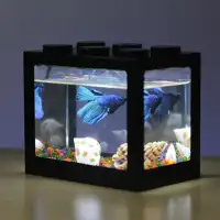 Cahya100 Aquarium Mini Plus Lampu Dan Mesin Aerator Oxygen Bisa