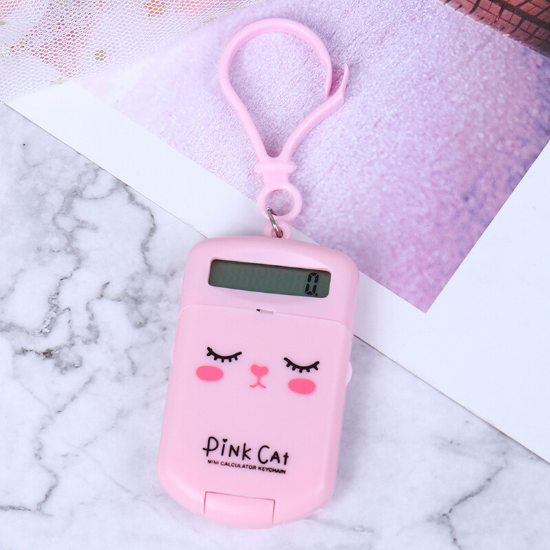 Family Flower Portable Calculator Pocket Size Creative Keychain Calculator Office Supplies
