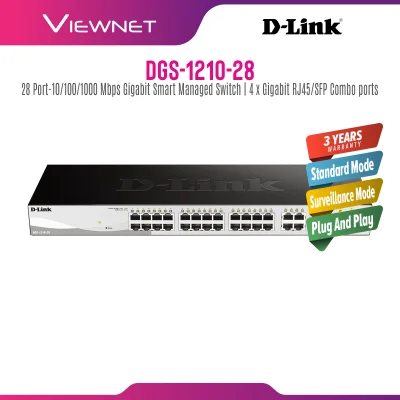 D-Link GGB 24-Port + 4-Port SFP Smart Switch (DGS-1210-28)