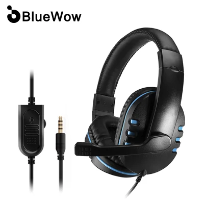 BlueWow B488B Wired Gaming Headset Over-Ear Headphones Stereo Sound With MIC Support Aux For Kids Online Learning Connected Computer