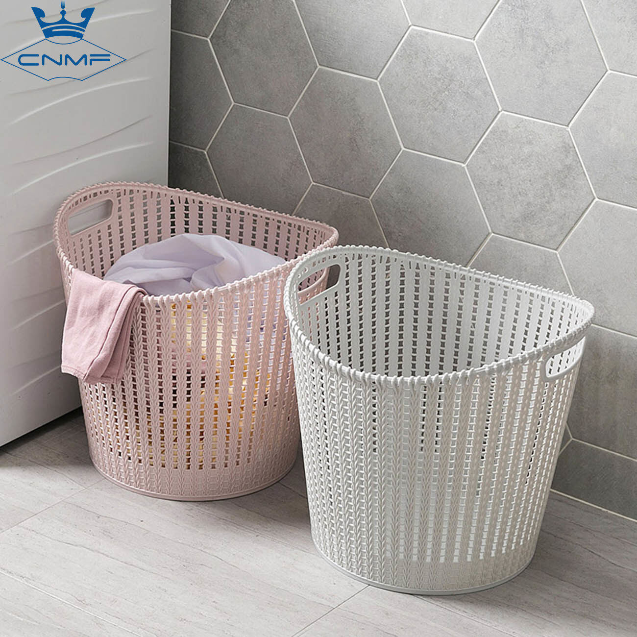 CNMF High-Capacity Hollow Washable Resilient Laundry Basket