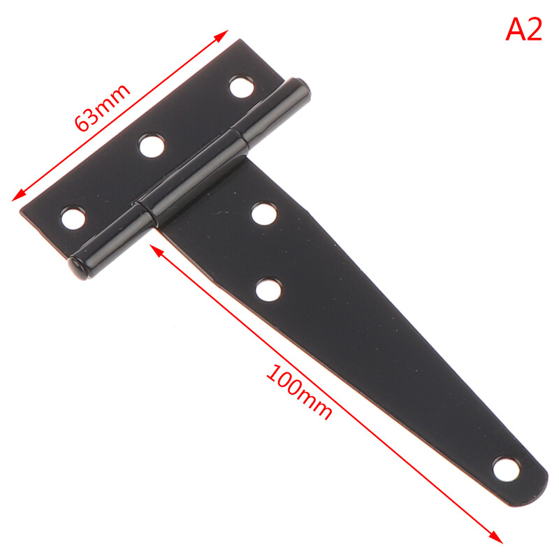 Jianzhanqinl Black Paint T Shape Triangle Hinge Cabinet Shed Wooden Door Gate Hinges Hardware