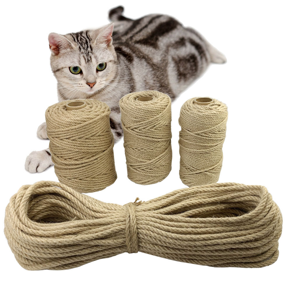 Natural Jute Rope Cat Tree House DIY Cat Scratcher Rope Climbing Frame ...