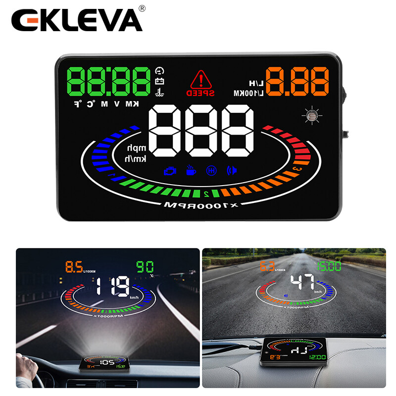 EKLEVA E300 hud display car HUD OBD2 Voltage Alarm Water Temperature Alarm speedometer windshield Projector car electronics