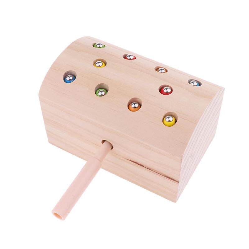 Baoblade Magnetic Catch Insect Game Toys Set, 1 Pole 10 Worms, Holiday Festival Gift for Kids, Natural Wood Color Malaysia