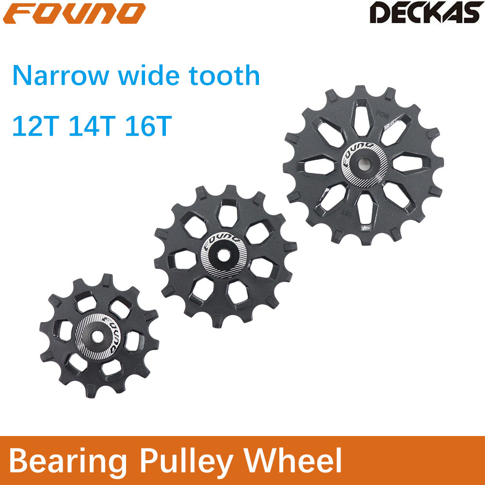 Fovno Deckas Bike Pulley Wheel Guide Roller Jockey 12t 14t 16t Bearing Rear Derailleur for Sram for Shimano M9000 R8000 Deore Alivivo Altus Tourney