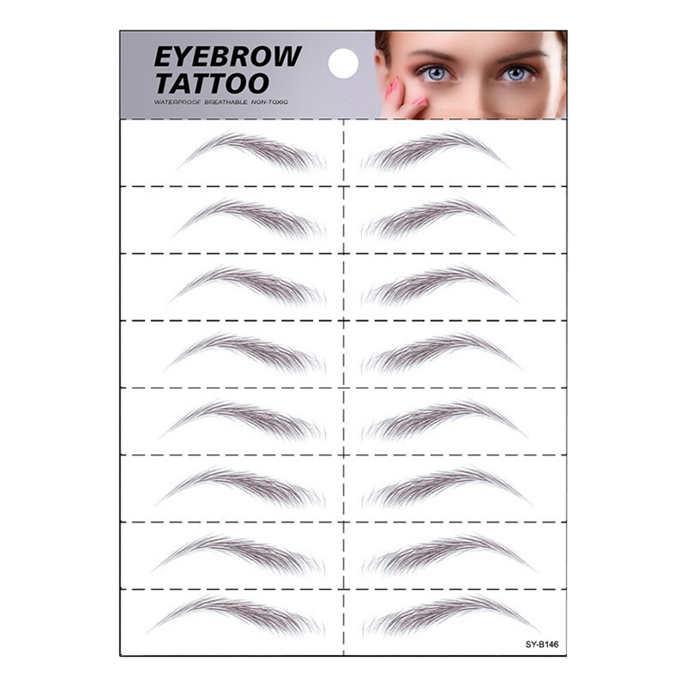 BEAUTYBIGBANG Hair-like Eyebrow Tattoo Sticker False Eyebrows Waterproof Lasting Makeup