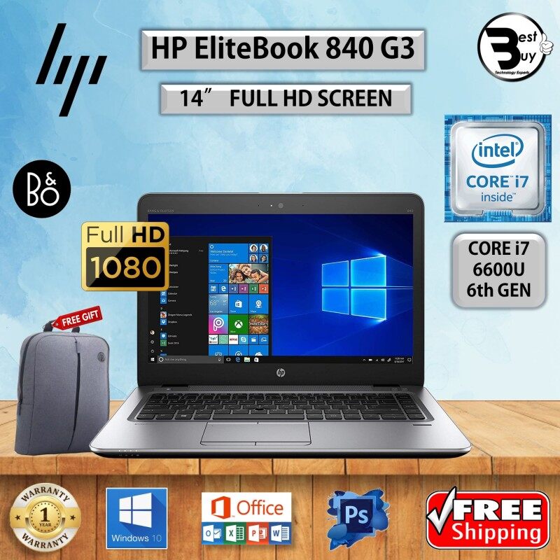 HP EliteBook 840 G3 CORE i7 (6TH GEN) 14 FHD/ UPTO 32GB DDR4 RAM / 1 TB SSD / 14 FULL HD Screen / REFURBISHED NOTEBOOK / #LAPTOP #KOMPUTER #SLIM LAPTOP Malaysia