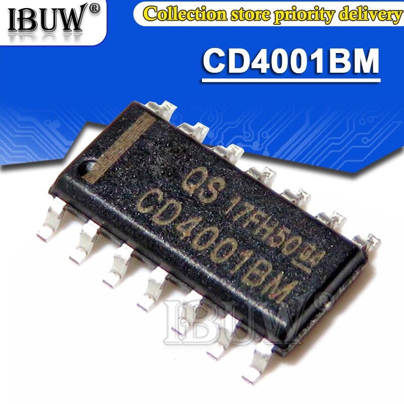 10pcs cd4001bm sop14 cd4001 sop-14 sop logic ic