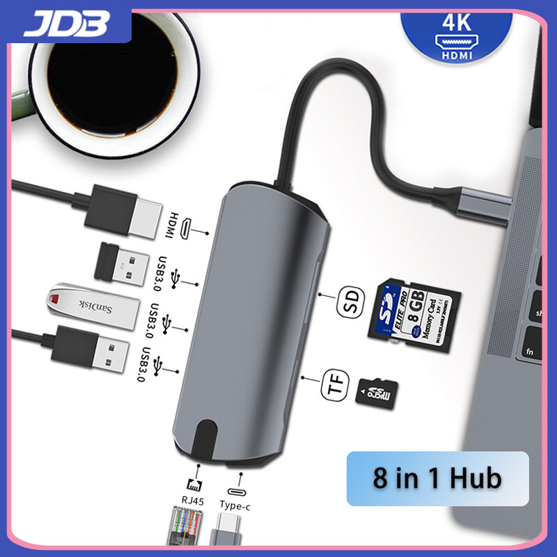 JDB USB C HUB ประเภท C ถึง HDMI 4K-compatible USB 3.0อะแดปเตอร์ HUB C ...
