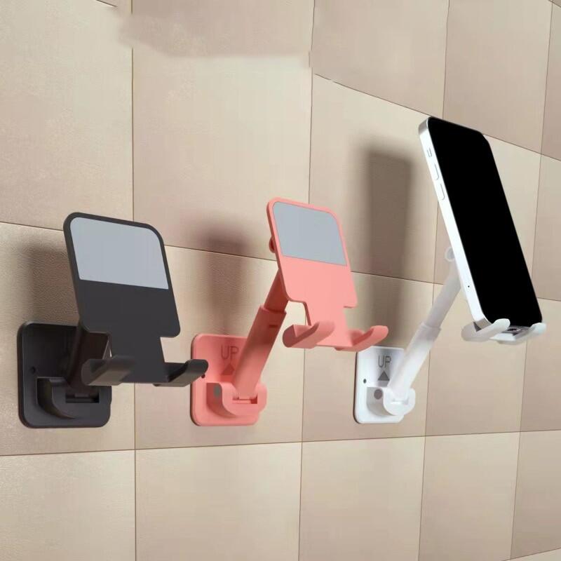Zeallion Giá Đỡ Điện Thoại Di Động Dạng Ống Lồng Gắn Tường Giá Đỡ Điện Thoại Di Động Có Thể Điều Chỉnh Gấp Gọn Cho Gia Đình Phòng Ngủ Phòng Tắm Nhà Bếp Giá Để Đồ