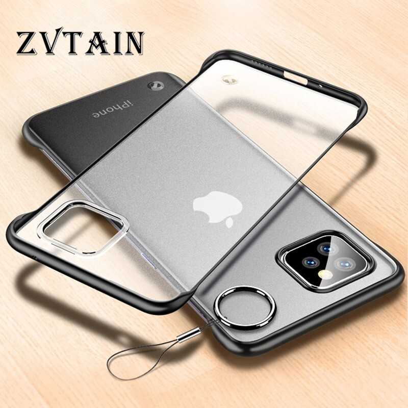Frameless Case For iPhone iPhone 12 13 mini 12 13 14 15 Pro Max 14 15 Plus 11 Pro X XR XS Max Luxury Slim Phone Cover With Ring For 6 6S 7 8 Plus Hard Matte Transparent Cover