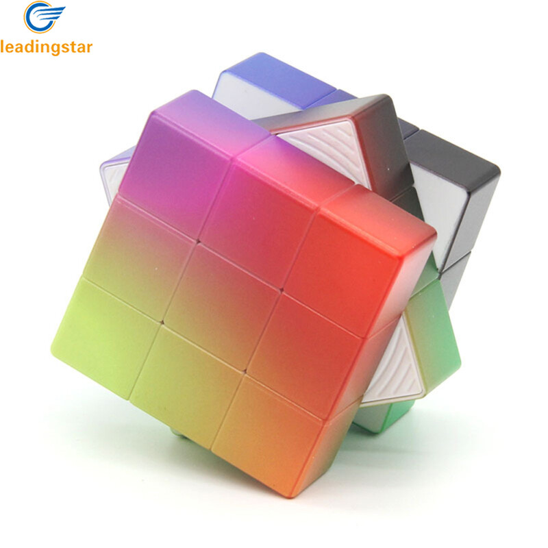 LeadingStar Fast Delivery Creative Gradient Color 3x3x3 Magic Cube Multi-color Speed Cube Intellectual Toy For Boys Girls