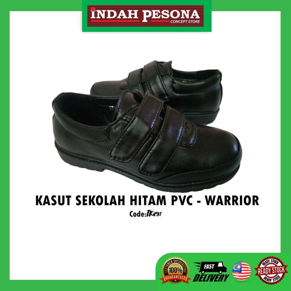 Tk891 Kasut Sekolah Hitam Pvc Warrior Lazada