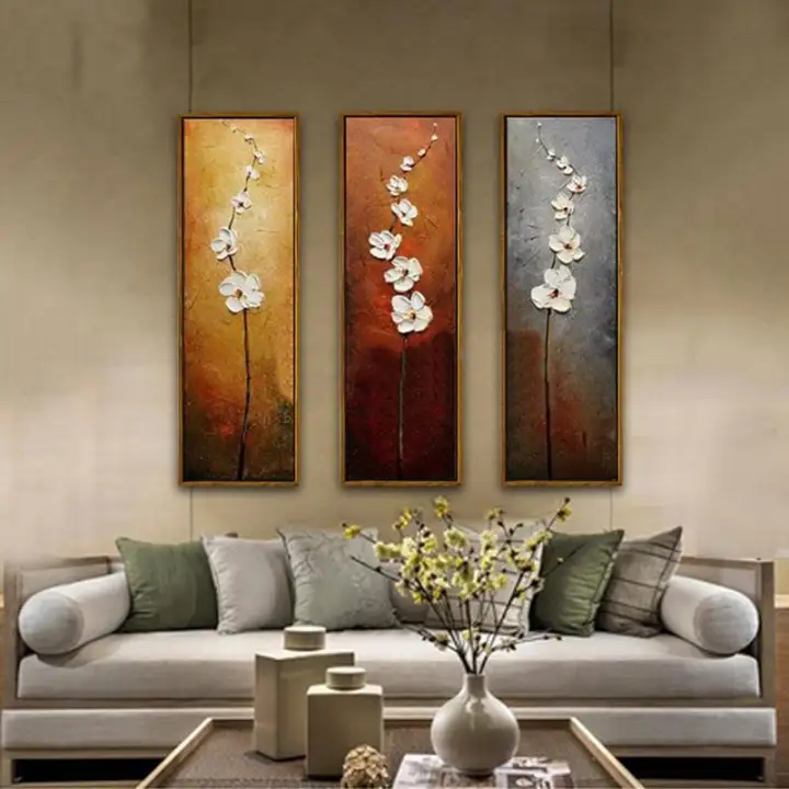 3x Gift Flower Canvas Abstract Painting Art Wall Home Decor Canvas Abstract Painting Art Wall