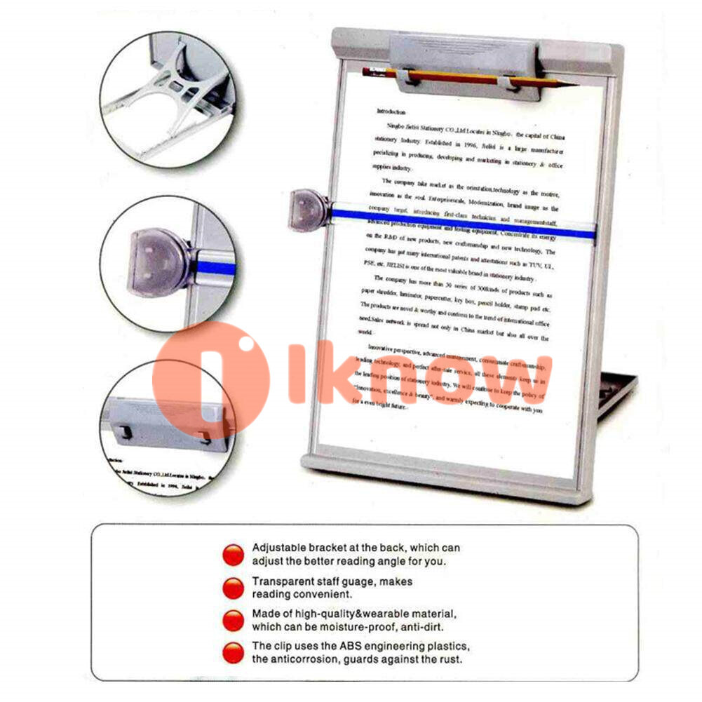 Kẹp A4 Giá Đỡ Giấy Đánh Máy Giá Đọc Giấy Sao Chép Có Thể Điều Chỉnh Tài Liệu