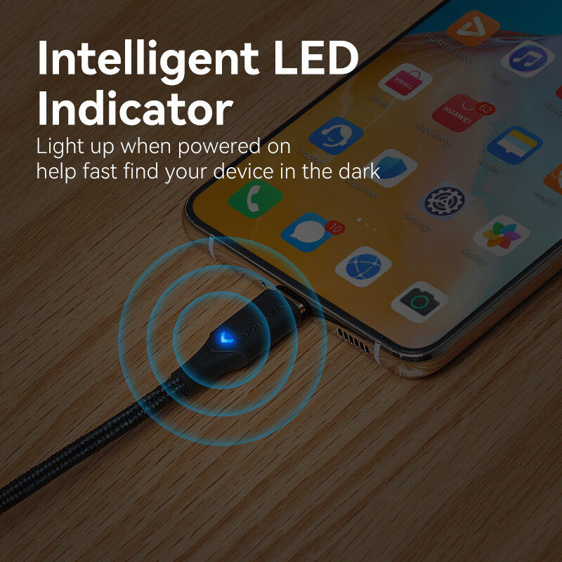 Vention USB Type C to Type C Cable PD 60W with LED Fast Charge Quick Charge 4.0 USB C Data Cable for Macbook Pro Huawei P30 Samsung S20 USB C to Type C Cable