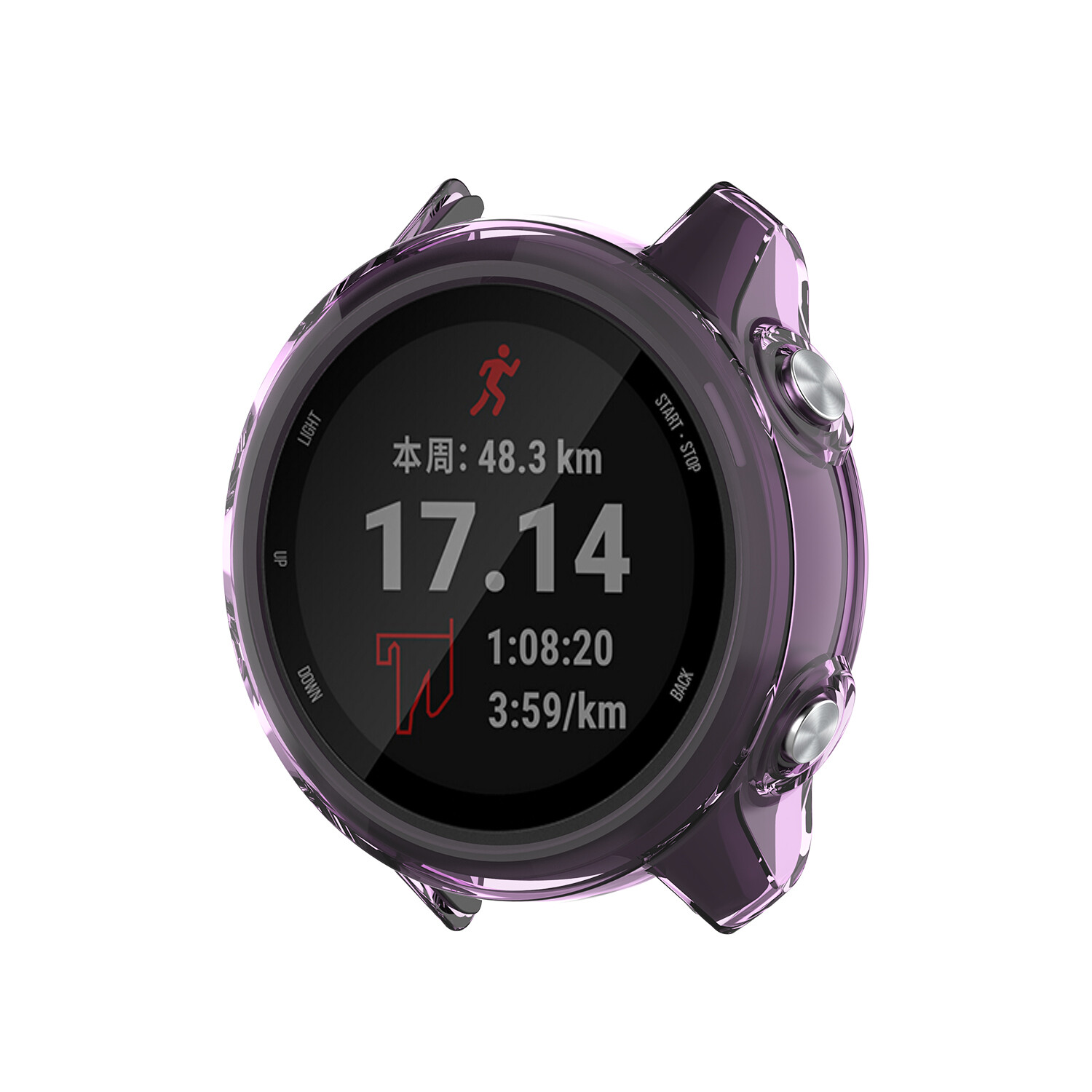 Protective Case Cover for Garmin Forerunner 245M/245 Silicone Watch Case Soft TPU Full Protector Shell