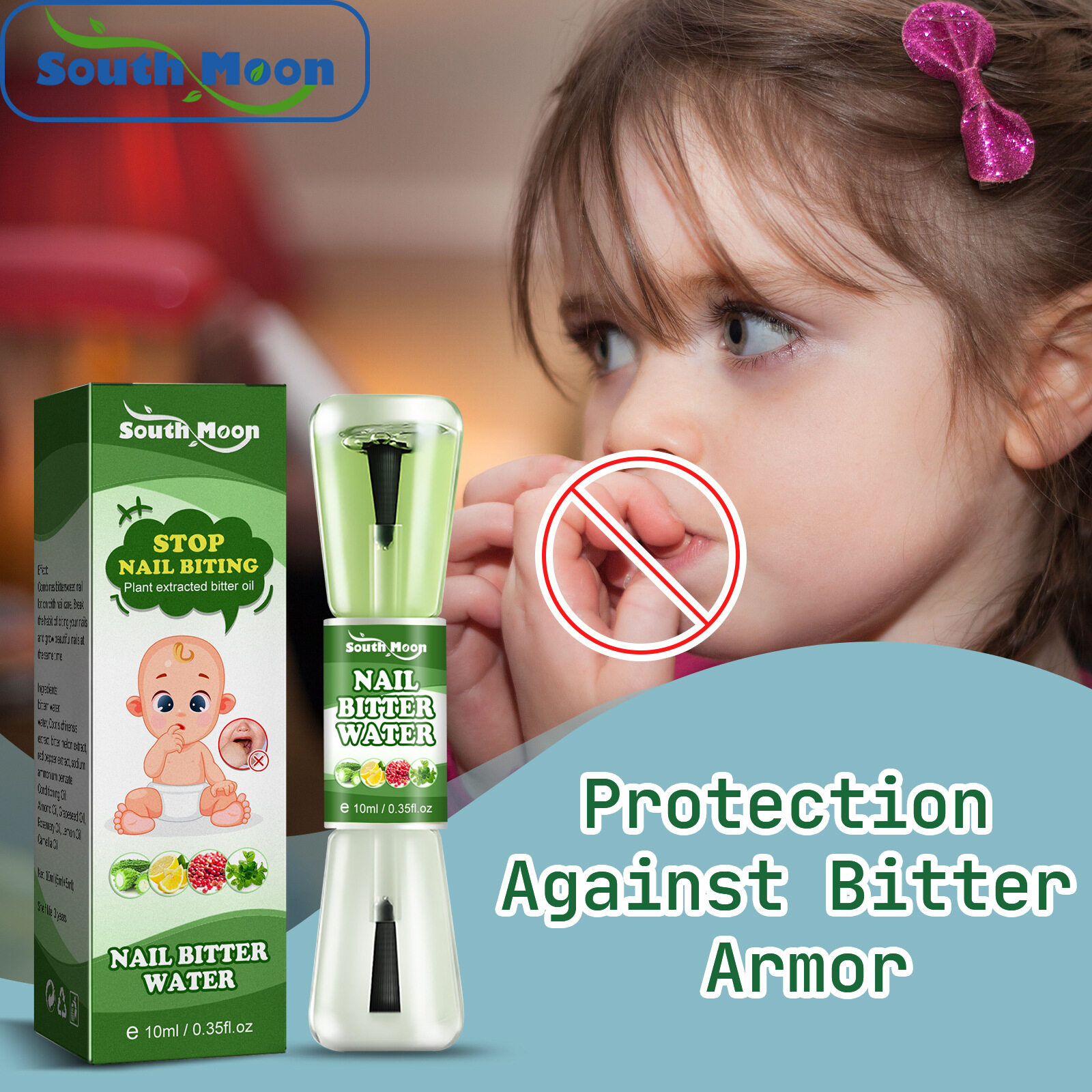 South Moon Protection Of Bitter Nail Water Children's Antibiting Nails