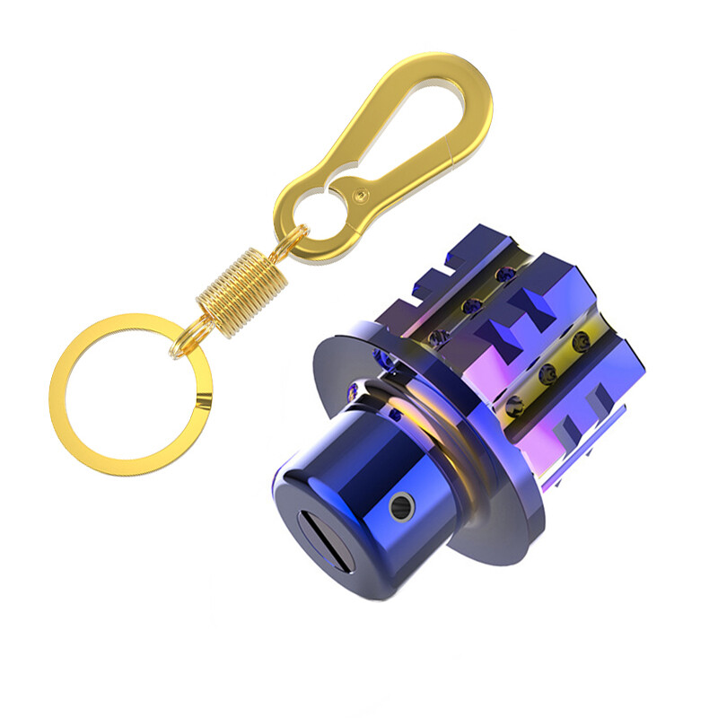 2022 New General Cnc Modified Burnt Titanium Key Head + Key Chain Set Accessories