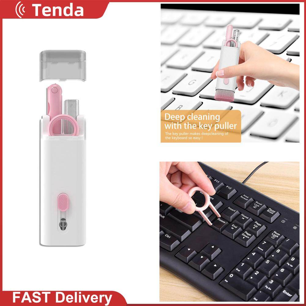 7 in 1 Corner Keyboard Cleaning Kits - Soft Brush Keyboard Cleaner Multifunction Computer Cleaning Tools Kit with Keycap Puller Dust Remover Cleaner Brush for Cell Phone / Earphone / PC / Laptop