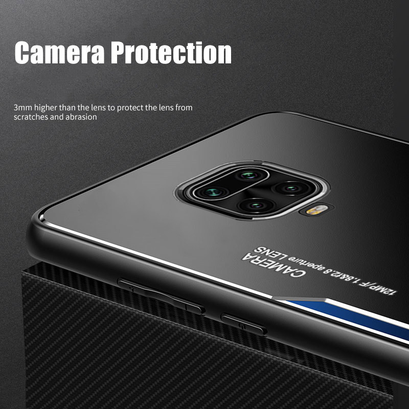 ROAZIC Cho Xiaomi Redmi Note 9 Note 9S Note 9 Pro Vỏ Điện Thoại Kim Loại Bằng Nhựa TPU Mềm Nhám Khung Vỏ Siêu Mỏng Chống Rơi Nhôm
