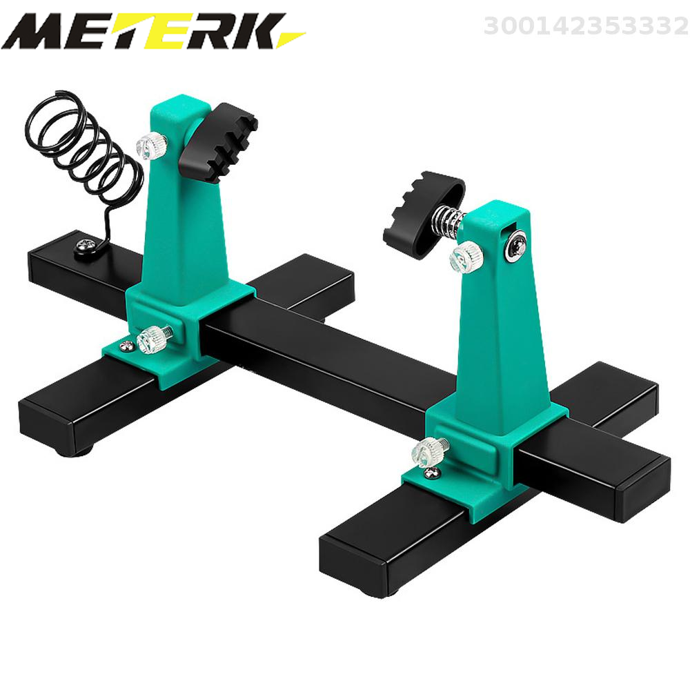 Meterk Circuit Board Welding Repairing Disassembly Fixture Adjustable MotherBoard Holder 360° Rotation MainBoard Clamp Soldering Iron Pen Rack Circuit Board Maintenance Holder