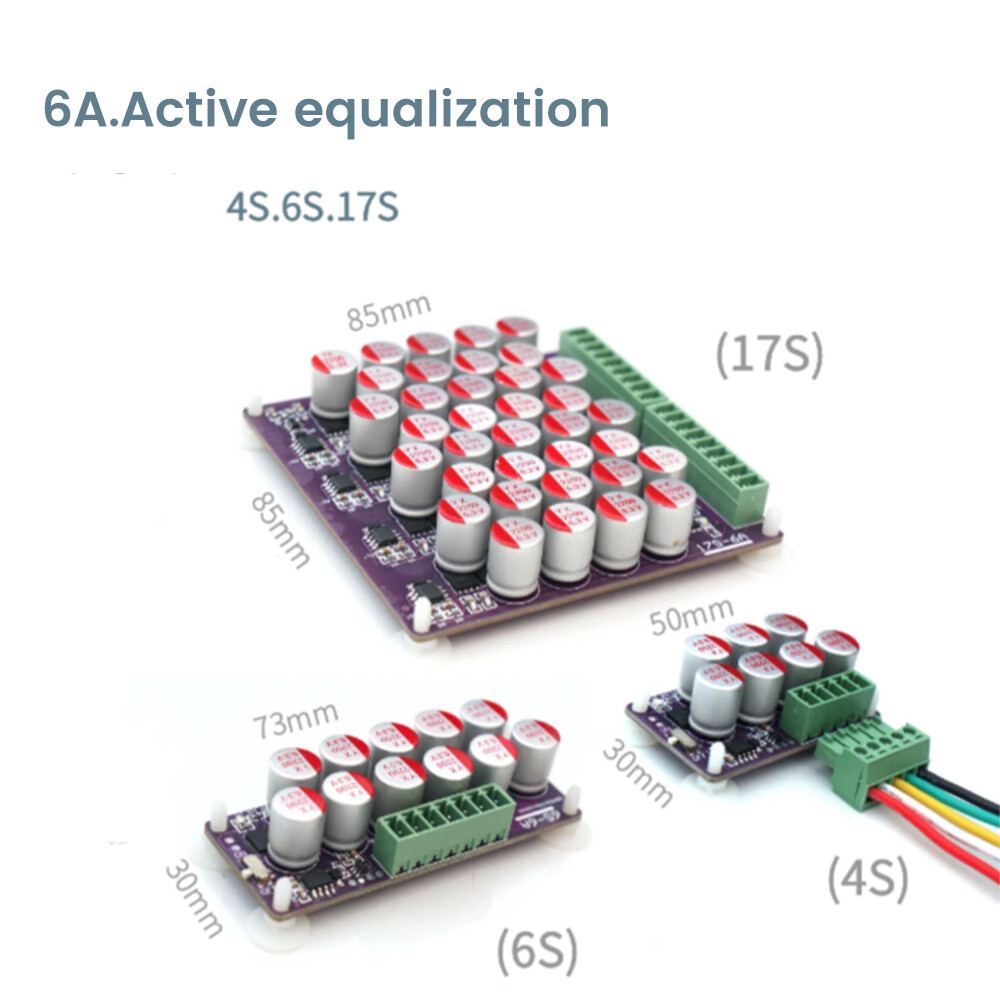 Dipprun 4S 6S 17S 6A hoạt động cân bằng toàn bộ nhóm cân bằng LiFePO4 Lithium hoạt động pin truyền năng lượng cân bằng tụ điện