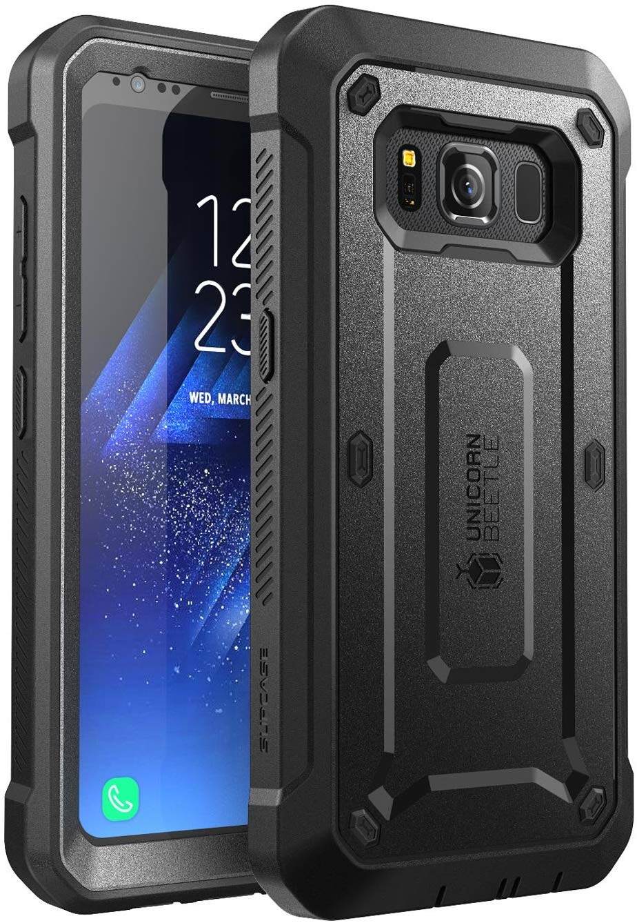 Ốp Lưng Supcase UB Pro Cho Samsung Galaxy S7/S8/S9/S7 S8active/S8 Plus/S9 Plus/S10 E Miếng Bảo Vệ Màn Hình Tích Hợp Ốp Lưng Toàn Thân (Đen)