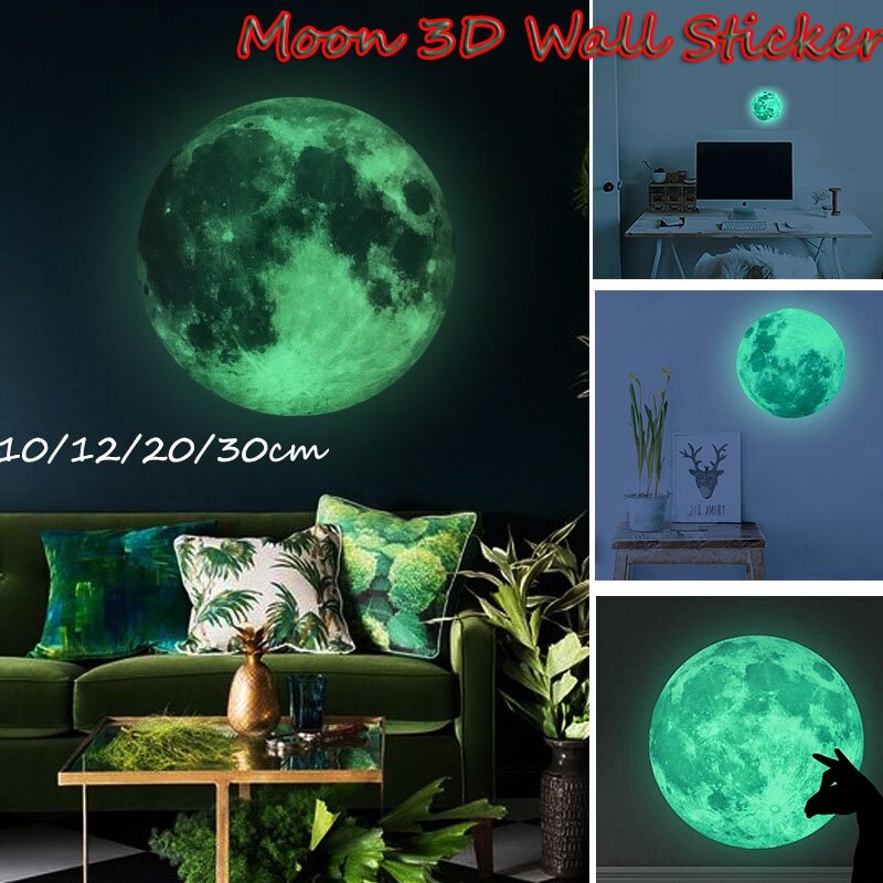 5/12/20/30cm Luminous Cloud Stickers Cartoon Wall Kids Bedroom Glow In The Dark Wall Moon Stickers Cartoon DIY 3D Wall Stickers Glow In The Dark Luminous on Wall Stickers