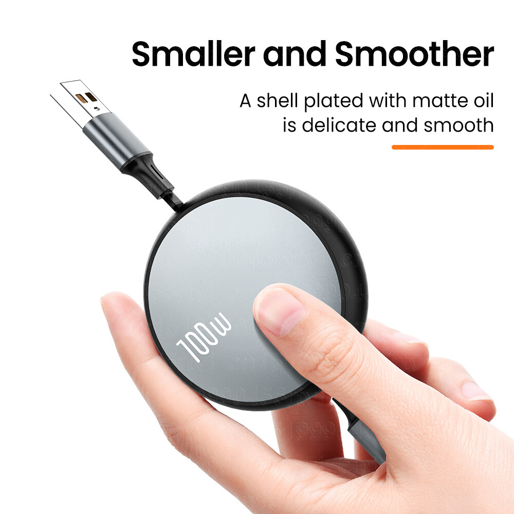 Vaorlo 3 Trong 1 6A USB C Cáp Có Thể Thu Vào Nhanh dây sạc 1.2M 100W loại USB C Cáp Cho Micro Android Huawei Dòng Tương Thích Với iPhone 14 13 12Pro Max