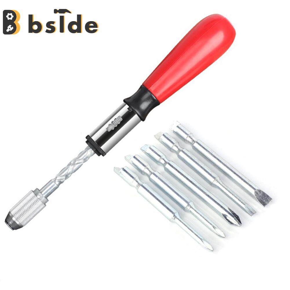 Push Pull Ratchet Screwdriver Set 6 in 1 Press Type Semiautomatic