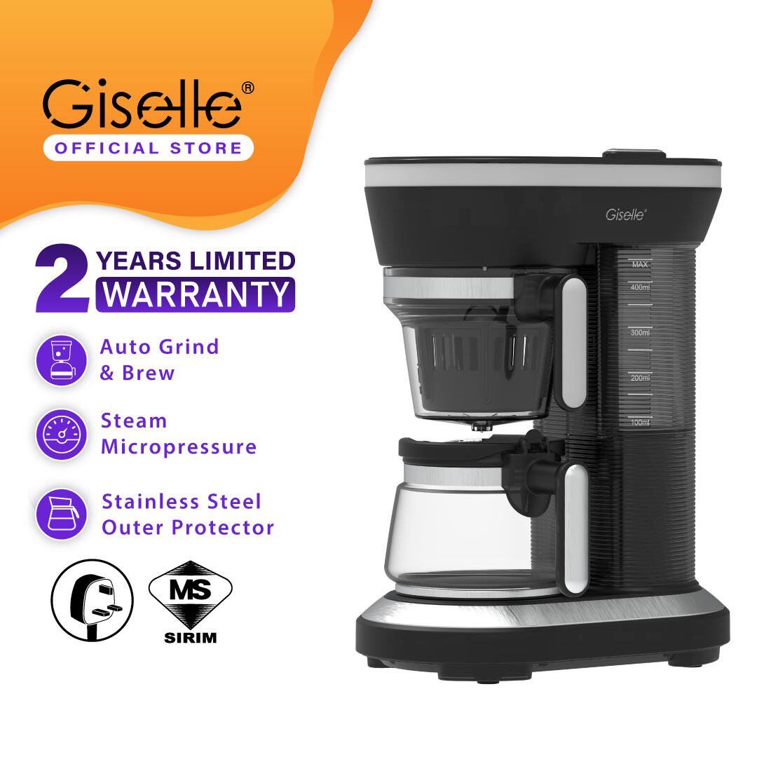 Giselle Fully Sealed Coffee Bean Grinder and Drip Coffee Machine with