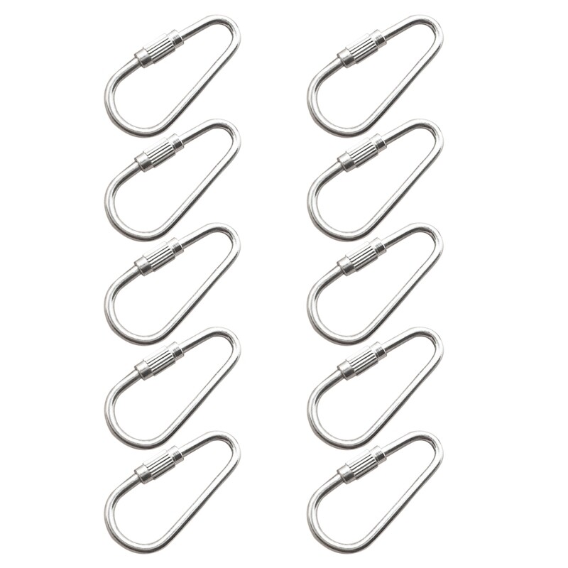 Bird Parrot Toy Parts 10 Packs Stainless Steel Hooks Durable Reusable Metal Connector for Small Animals Hanging Toys
