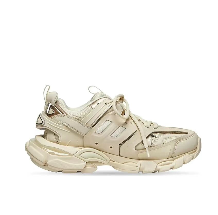 Track 1.0 fabric, nylon laces, non-slip, wear-resistant and shock-absorbing, comfortable and versatile, low-top dad shoes, same style for men and women, beige