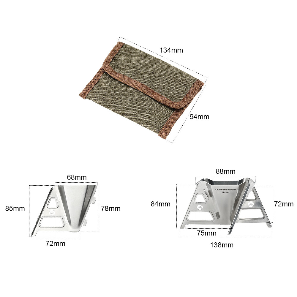 Stainless Steel Coffee Filter Rack Folding Portable Reusable Coffee Dripper Coffee Filter Bracket Outdoor Coffee Drinking Accessory