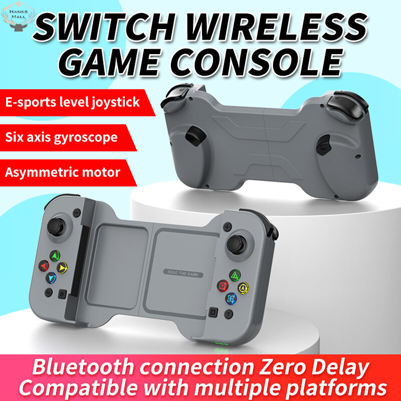 HK Mobile Phone Gamepad Bluetooth-compatible 5.0 Wireless Game Controller Retractable Joystick Compatible For Ios/android