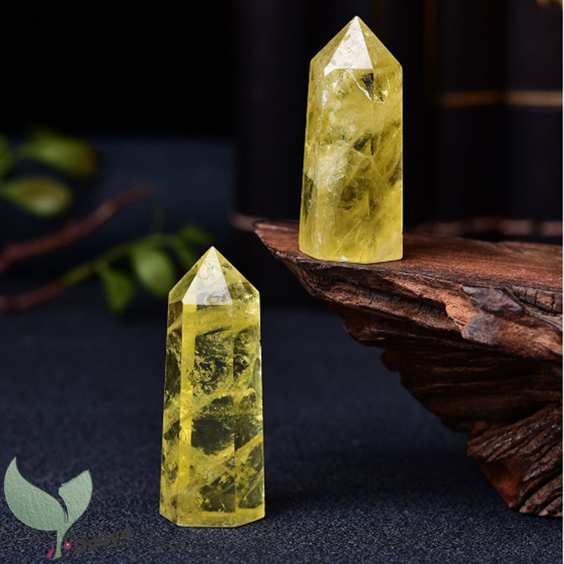 1 Cây Đũa Đơn Pha Lê Thạch Anh Citrine Đá Thạch Anh Chữa Bệnh (6 ~ 7Cm)