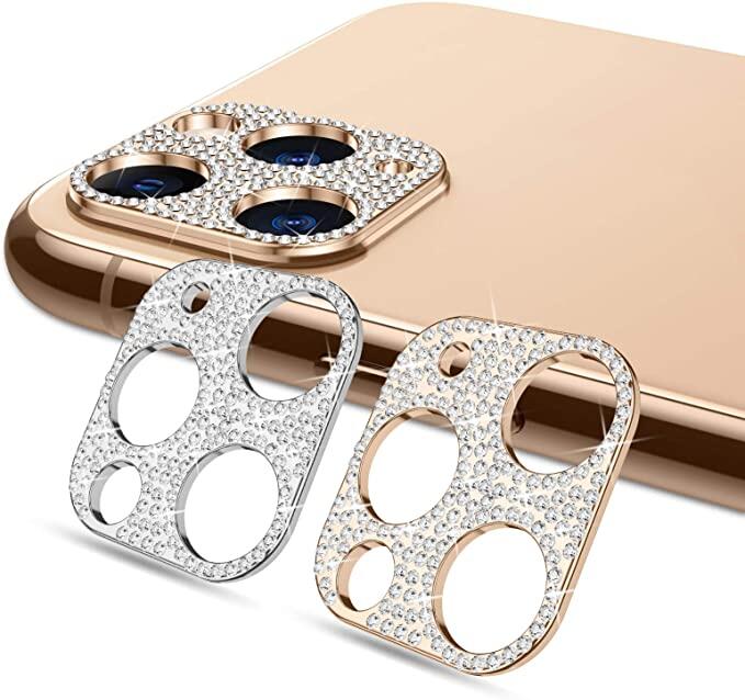 HOCE Glitter Rhinestone Camera Lens Protector Film For iPhone 11 12 13 14 Pro Max 12 Mini 14 Plus Alloy Shiny Diamond Lens Protecte Ring Cover