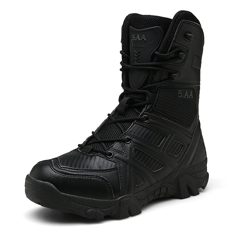 HUACHUANG Military Boots for Men 2021 Professional training combat boots for Men Leather Men Ankle Boots Leather Outdoor Walking Hiking Shoes for Men