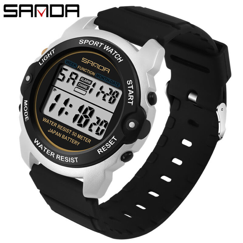 SANDA Brand Fashion Sports Watches Women LED Digital Swim Watch Women Multifunctional Wristwatches Alarm Stopwatch Ladies Clock Malaysia