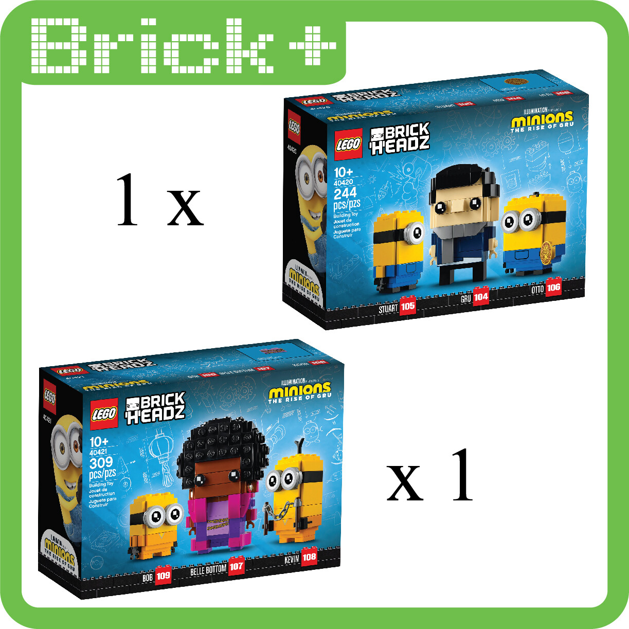Minions New Brickheadz 2021 Rise Of Gru Lego LEGO BrickHeadz