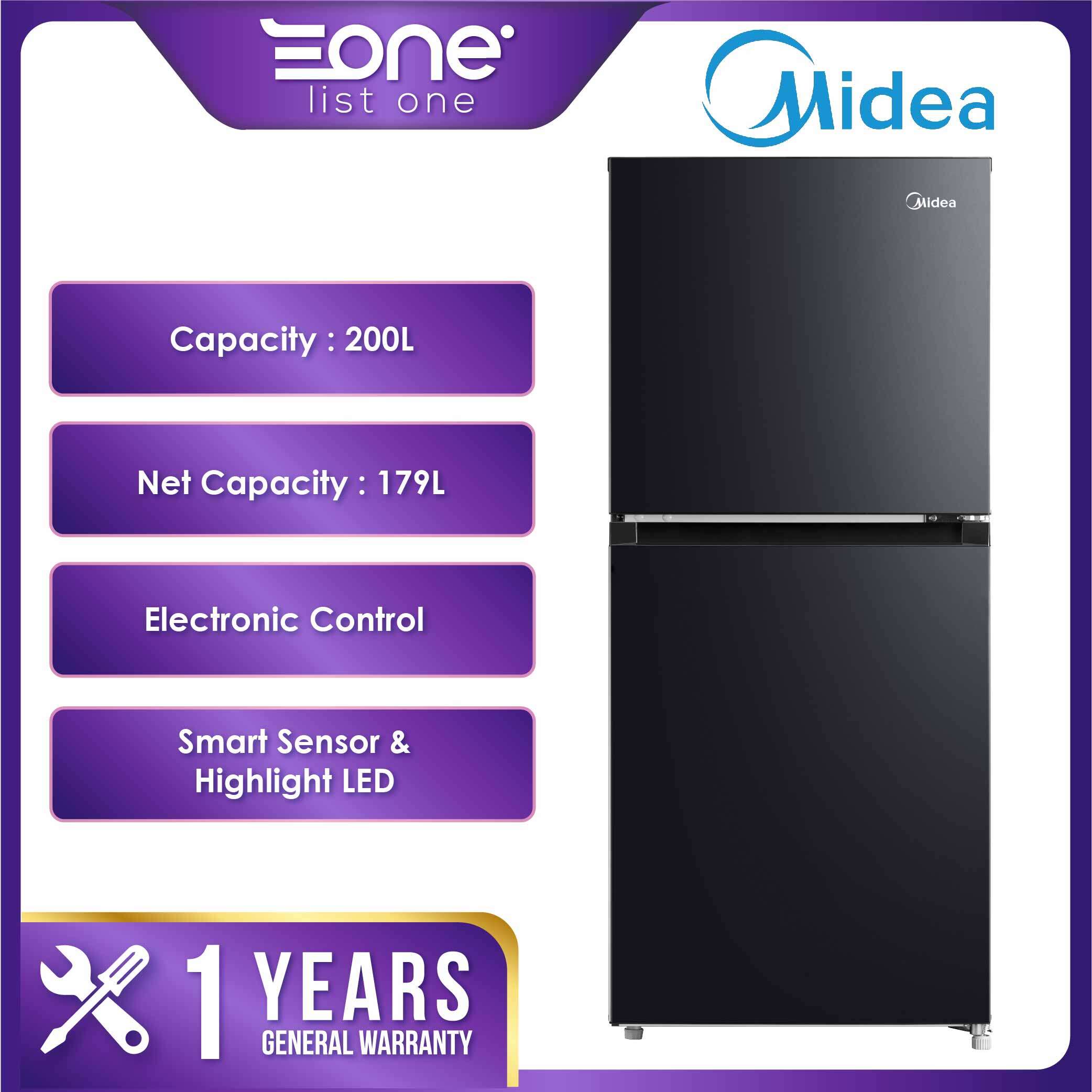 Midea 200L 2 Door Refrigerator MDRT267MTB30 Fridge Lazada