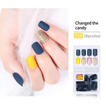 30pcs Reusable Fake Nail Decoration Tip For Long Short False